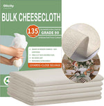 Organic Cheese Cloths, GOTS Certified, Grade 100, 36x36Inch, Reusable Cheese Cloth with Closed Edges Fabric Fine Mesh Cloth, Unbleached Cotton Muslin Cheesecloth for Straining,Cooking,Crafts - 9 Sq.Ft
