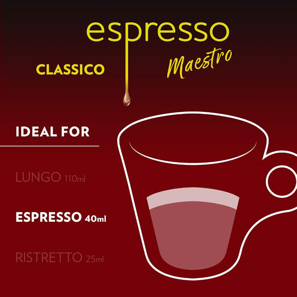 Lavazza Espresso Maestro Classico Aluminum Capsules Compatible with Nespresso Original Machines