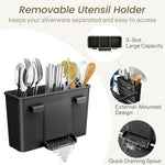 Space-saving stainless steel dish drying rack for kitchen counter
