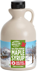 Butternut Mountain Farm Pure Vermont Maple Syrup, Grade A, Dark Color, Robust Taste