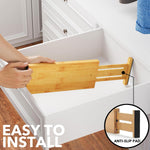 Bamboo dresser drawer dividers for organization and customization