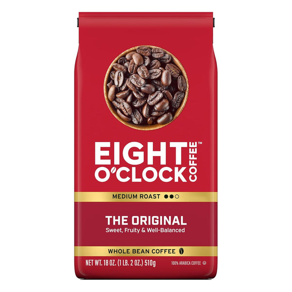 Eight O'Clock Coffee The Original Medium Roast Ground Coffee 30 Oz 100 Arabica Beans Pack of 1 Kosher