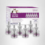 comfort zone multi-cat calming diffuser refill 6 pack fragrance-free 30-day refills for multi-cat anxiety stress