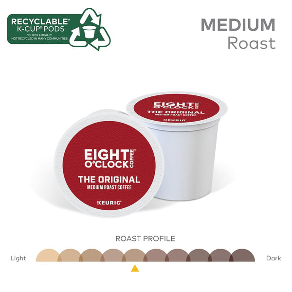 Eight O'Clock Coffee The Original Single-Serve Keurig K-Cup Pods Medium Roast Coffee Pods 96 Count