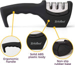 4-in-1 Kitchen Knife Sharpener and Cut-Resistant Glove Set by Kitchellence for Safe and Healthy Cooking