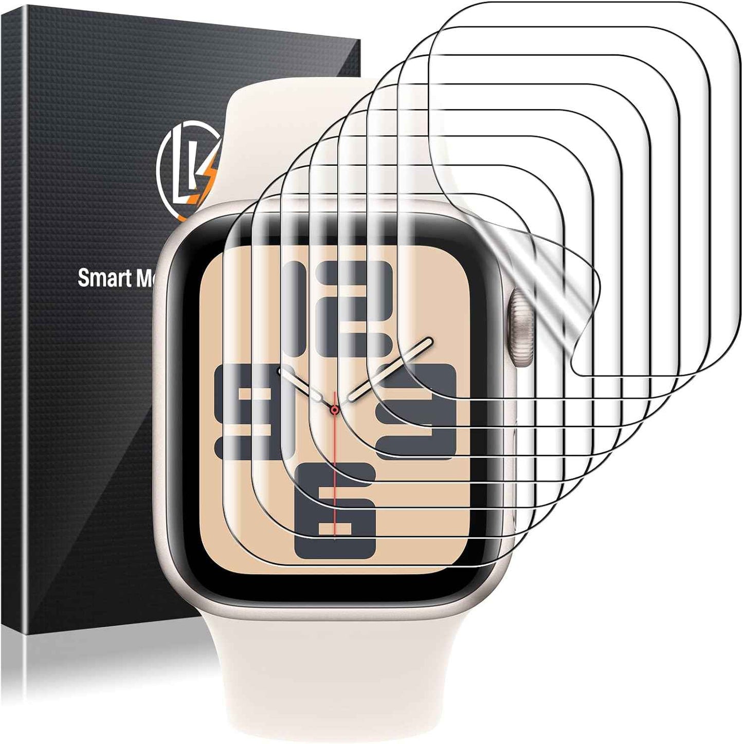 LK 6 Pack for Apple Watch Series 11/ Series 10 Screen Protector 42mm - Anti-Scratch, Self-Healing Soft TPU Screen Protector for Apple Watch 42mm, Bubble Free, HD Transparent, Touch Sensitive