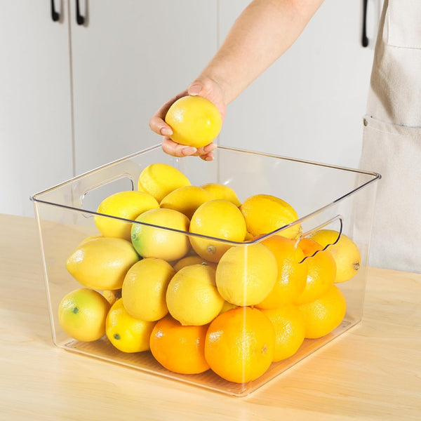 Extra Large Clear Plastic Storage Bins for Pantry Closet Laundry Room Organization
