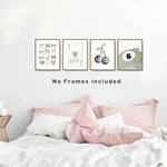 okaxscm Sage Green Coquette Trendy Preppy Wall Art Prints Set of 4, Coquette Preppy Room Decor Aesthetic, Green Bow Disco 8 Ball Cherry Wall Decor Posters for Girls Bedroom Dorm, 8x10 Unframed