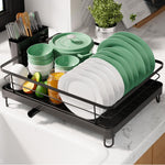 Kitsure Dish Drying Rack for Kitchen Counter Stainless Steel Sink Organization and Storage Essentials