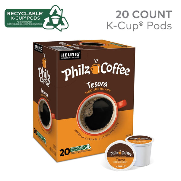 Philz Coffee Tesora K-Cup Pods, 20 count, Medium Roast Coffee, Keurig Compatible