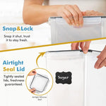 Extra Large Bulk Food Storage Containers with Airtight Lids for Kitchen and Pantry Organization