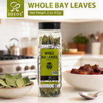 Soeos Whole Dried Bay Leaves, Non-GMO Verified, Laurel Herbs for Cooking and Seasoning, 2oz (57g)