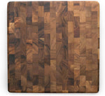 Charleston End Grain Acacia Wood Cutting Board for Home or Commercial Use