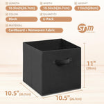 Storage Cubes for Organization and Closet Use, 6 Pack Fabric Foldable Collapsible Bins with Handles