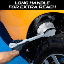 VIKING 16.5 inch grey/black car wash brush with long handle for car detailing and outdoor use