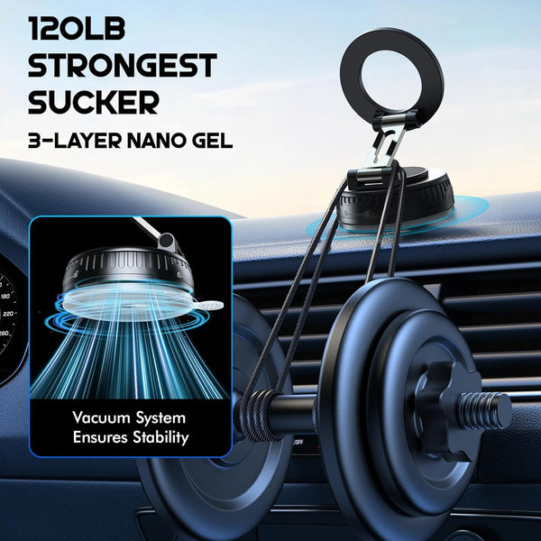Car Phone Holder for MagSafe with 360° Adjustable Mount and Super Strong Magnetic