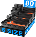 Black Garage Organization and Storage Tray Divider Set for 100+ Tools