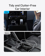 Anker Retractable USB-C Car Charger, 75W Max Fast Charging with Built-in Retractable Cable Car Adapter, Car Accessories for iPhone 17/16 Series, Galaxy S25/S24, MacBookPro/Air, iPad, and More