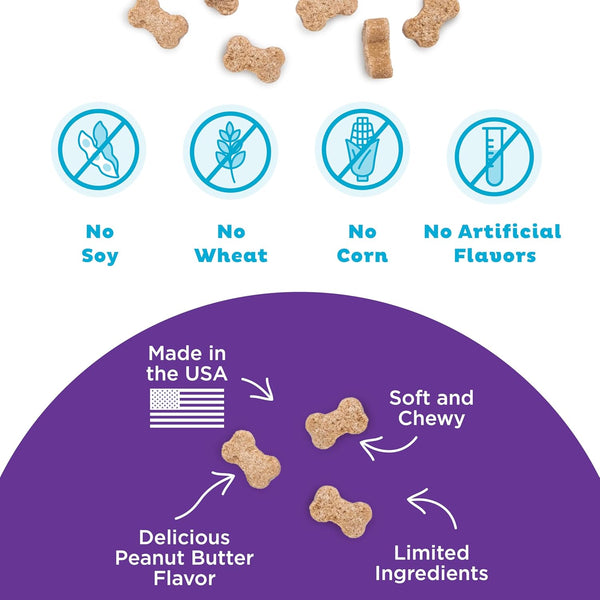 outward hound nina ottosson peanut butter flavor usa made dog treats 7.5oz