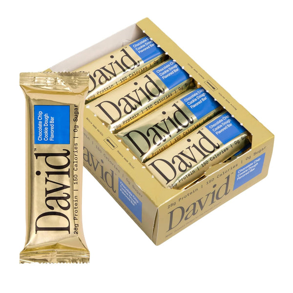 David High Protein Bars - 12 Pack - Blueberry Pie Flavor - Gluten Free - 28g Protein - 150 Calories