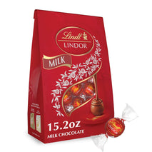 lindt lindor milk chocolate candy truffles 15.2 oz bag individually wrapped