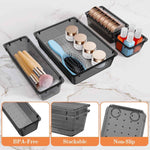 25 PCS Plastic Drawer Organizer Set with 4-Size Trays for Makeup, Jewelry, and Gadgets Storage and Organization