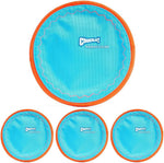 chuckit paraflight flying disc dog toy - water floating flyer - durable nylon with soft rubber edges - medium and large dogs - size large