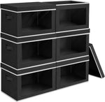 Storage bins with lids for home and office organization