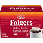 Folgers Classic Roast Coffee Singles, 19 count medium roast coffee pods