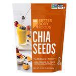 BetterBody Foods Chia Seeds 3 lbs, 48 Oz, with Omega-3, Non-GMO, Gluten Free, Keto Diet Friendly, Vegan, Good Source of Fiber, Add to Smoothies