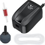 uniclife  dual outlet aquarium air pump for 5-200 gallon fish tank with accessories