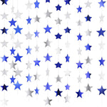 Patelai Glitter Star Garland Banner Christmas Decor 130 Feet Star Hanging Bunting Banner Twinkle Backdrop for Homecoming Classroom Wedding Birthday Halloween Party Supplies(Gold)