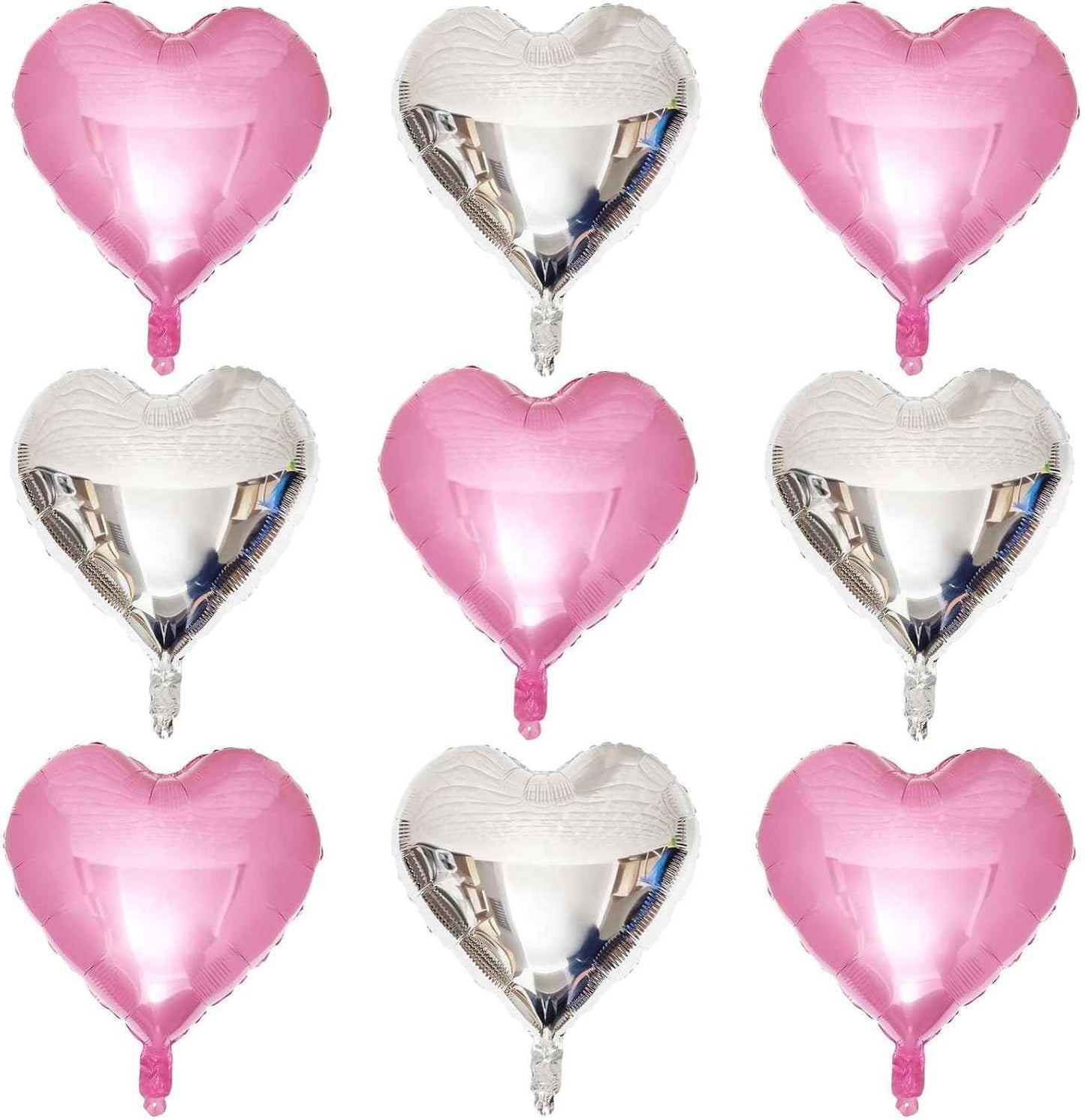 Gradient Pink Heart Shaped balloons Pack of 10,18 Inch Love Valentine Balloons Heart Romantic Balloons For Valentines Day Propose Marriage Wedding Bridal Shower Engagement Party Decorations