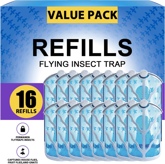 BAIMNOCM 16 Pack Refills Cartridge Compatible with Flying Insect Trap M364 M364A and Max, White
