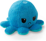 TeeTurtle Reversible Octopus Plushie - 4-Inch Pink + Aqua Two-Sided Flip Plush Toy with Embroidered Details - Cute Mini Collectible Plush for Kids, Teens, and Adults