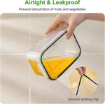 Fruit Storage Containers for Fridge with Removable Colander, Airtight Food Storage Container, Dishwasher Safe Produce Saver for Refrigerator, 4 PCS Small Clear