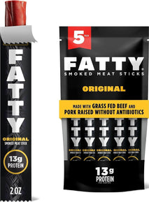 Grass Fed Beef and Pork Meat Sticks, 13g Protein, 2 oz, Pack of 5