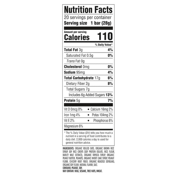 CLIF BAR Minis - Crunchy Peanut Butter - 20 Pack - 0.99 oz - Non-GMO - Plant Based