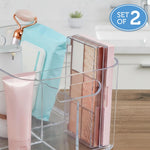 STORi Bliss 5-Compartment Plastic Cosmetics Storage Organizer Set of 2