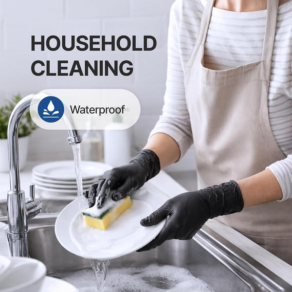 Schneider Vinyl Synthetic Exam Gloves, 4 Mil, Latex Free Disposable Gloves for Medical, Cooking, Cleaning, and Food Prep