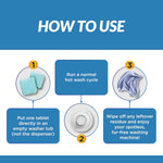 24-Count Washing Machine Cleaner Tablets for Pet Owners - Septic Safe and Eco-Friendly