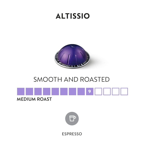 Nespresso Capsules Vertuo Altissio Medium Roast Espresso Coffee 50 Count