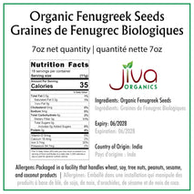 Jiva Organic Fenugreek Seeds 7 Ounce - Non-GMO, Gluten Free, All Natural Fenugreek Spice - USDA Certified, Product of India