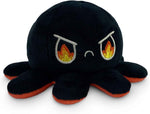 TeeTurtle Reversible Octopus Plushie - 4-Inch Pink + Aqua Two-Sided Flip Plush Toy with Embroidered Details - Cute Mini Collectible Plush for Kids, Teens, and Adults