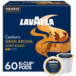 Lavazza Costiera Gran Aroma single-serve Keurig K-Cup pods, light roast coffee, 60-count box