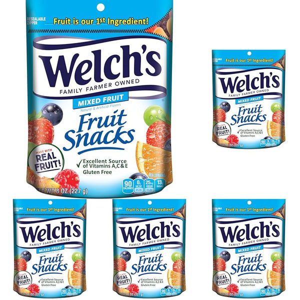 Welch's Fruit Snacks, Mixed Fruit Resealable Snack Pack, Gluten Free, 28oz Snack Pack (Pack of 1)