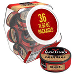 Jack Link's Original Beef Jerky Chew, 36 Pack, 0.32 oz Tins, Ready to Eat Protein Snacks