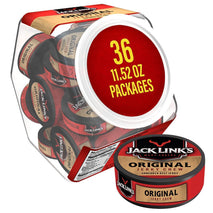 Jack Link's Original Beef Jerky Chew, 36 Pack, 0.32 oz Tins, Ready to Eat Protein Snacks