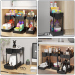 3 Pack Under Sink Organizers for Kitchen and Bathroom