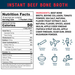 Bare Bones Beef Bone Broth Instant Powdered Mix Packets | 5g Collagen | 10g Protein | Keto & Paleo Friendly